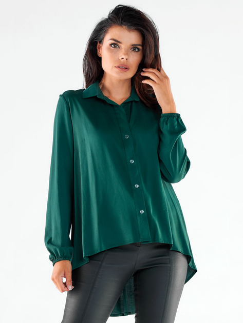 Сорочка жіноча Awama A527 1220742 XL Темно-зелена (5902360563308) - зображення 1