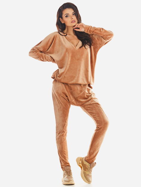 Спортивні штани жіночі Awama A377 212899 L-XL Бежеві (5902360551381) - зображення 3