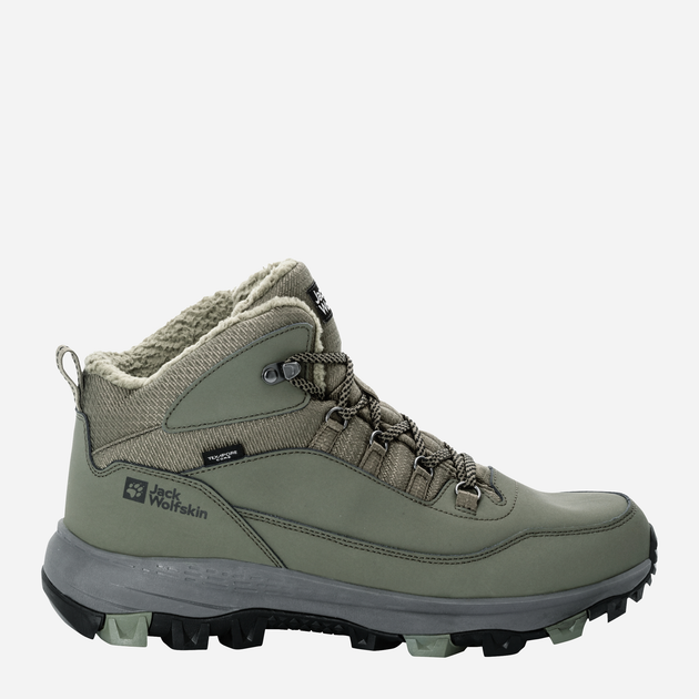 Zimowe buty trekkingowe męskie niskie Jack Wolfskin Everquest Texapore Mid M 4053611-4550 42 (8UK) 25.9 cm Oliwkowe (4064993836554) - obraz 1