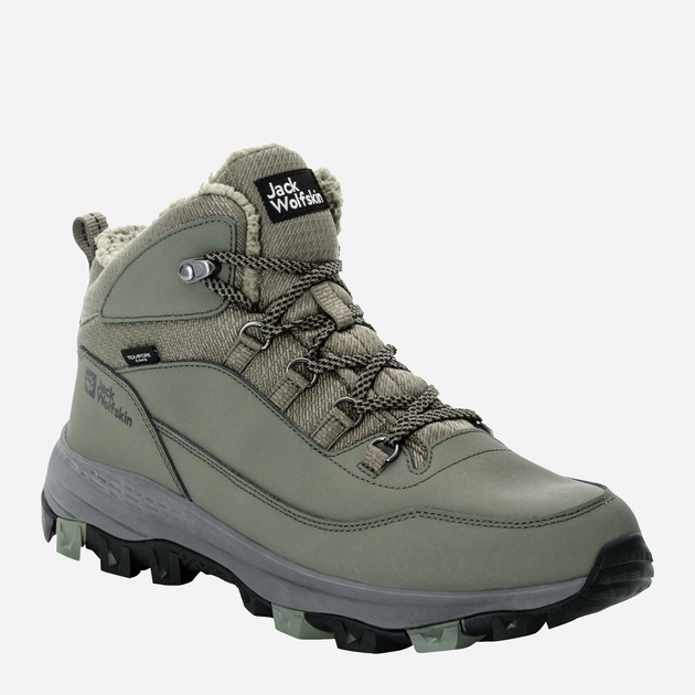 Zimowe buty trekkingowe męskie niskie Jack Wolfskin Everquest Texapore Mid M 4053611-4550 47 (12UK) 29.3 cm Oliwkowe (4064993836639) - obraz 2