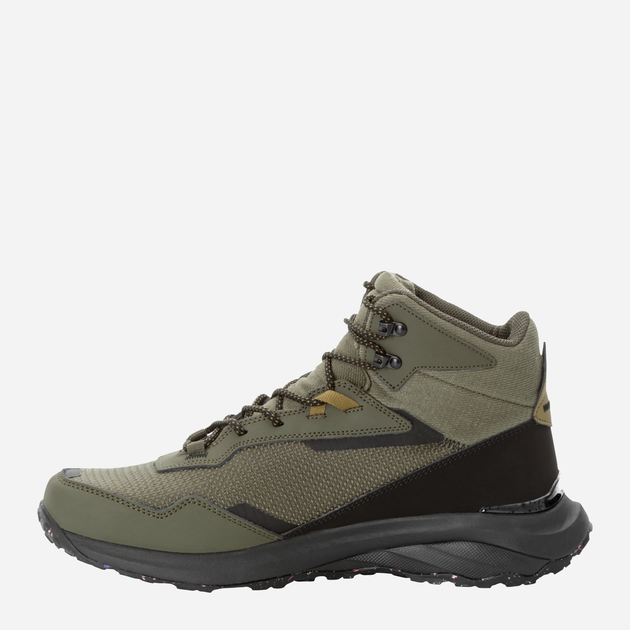 Чоловічі черевики Jack Wolfskin Dromoventure Texapore Mid M 4059661-4341 39.5 (6UK) 24.2 см Темно-зелені (4064993914436) - зображення 3