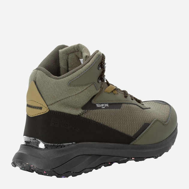 Чоловічі черевики Jack Wolfskin Dromoventure Texapore Mid M 4059661-4341 39.5 (6UK) 24.2 см Темно-зелені (4064993914436) - зображення 4
