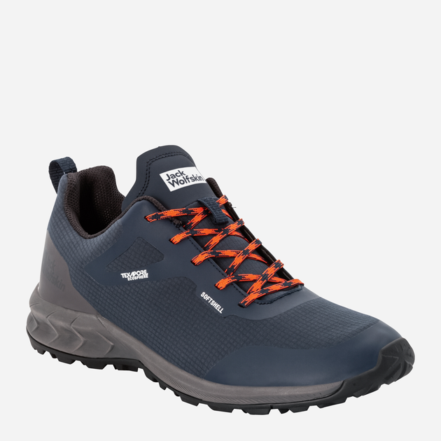 Чоловічі кросівки для треккінгу Jack Wolfskin Woodland Shell Texapore Low M 4054041-1010 48 (13UK) 30.1 см Темно-сині (4064993491593) - зображення 2