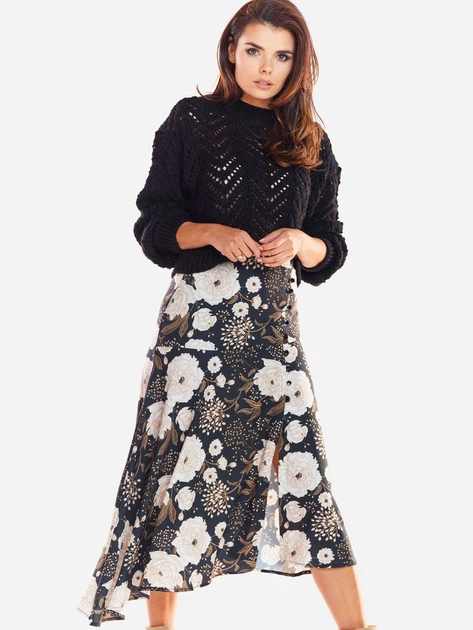 Spódnica trapezowa damska midi Awama A328 106892 XL Brązowa (5902360545144) - obraz 6