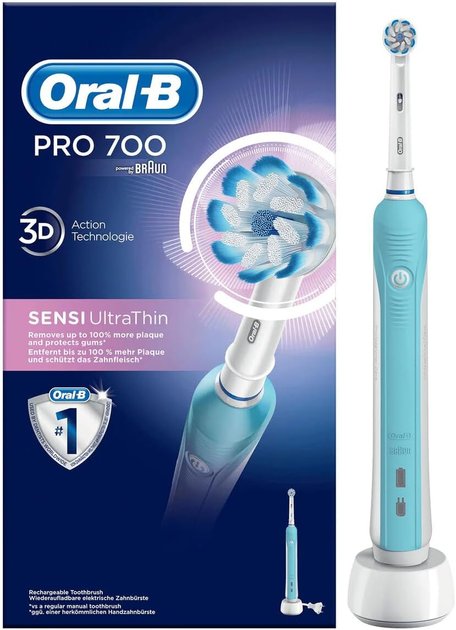 Електрична зубна щітка Oral-B Braun PRO 700 3D WHITE (4210201157786) - зображення 1