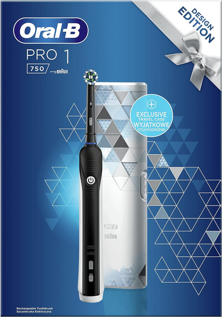 Електрична зубна щітка Oral-B Pro1 750 Cross Action Black/White (4210201319290) - зображення 8