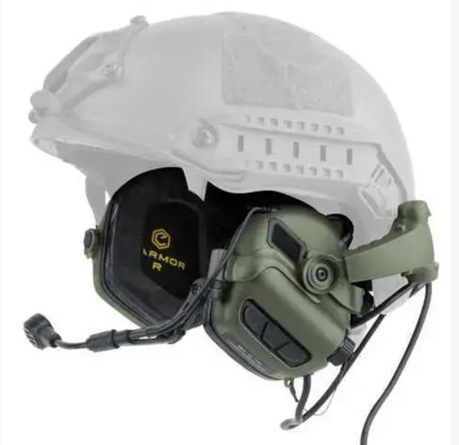 Тактические наушники EARMOR M32H+ с микрофоном для шлема FAST - изображение 1