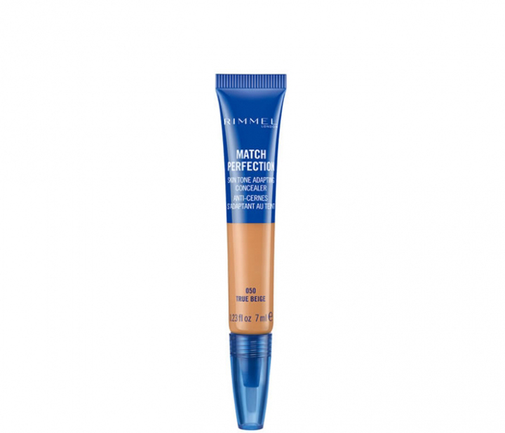 Korektor i rozświetlacz 2w1 do twarzy Rimmel London Match Perfection Concealer 050 True Beige 7 ml (3614226150394) - obraz 1