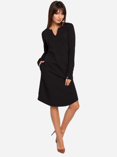 Sukienka tunika damska elegancka BeWear B017 86821 XL Czarna (5902041177053) - obraz 3