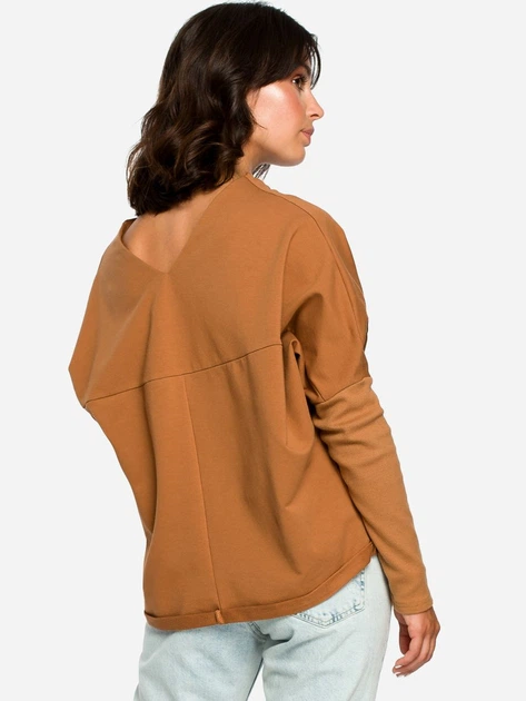 Bluza damska bez kaptura BeWear B094 87116 S-M Karmelowa (5903068424793) - obraz 2