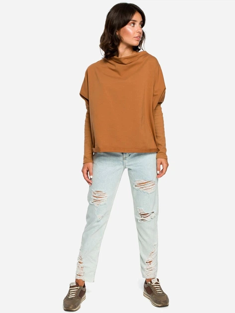 Bluza damska bez kaptura BeWear B094 87116 S-M Karmelowa (5903068424793) - obraz 3