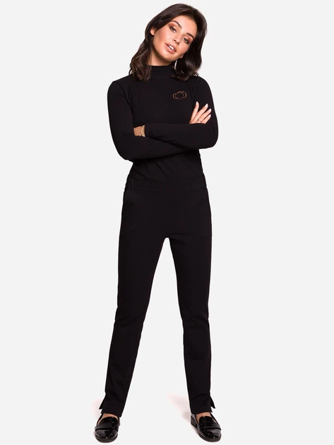 Spodnie slim fit damskie BeWear B124 90850 S Czarne (5903068447891) - obraz 3
