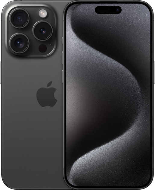 мобільний телефон apple iphone 15 pro 256gb black titanium mtv13rx a