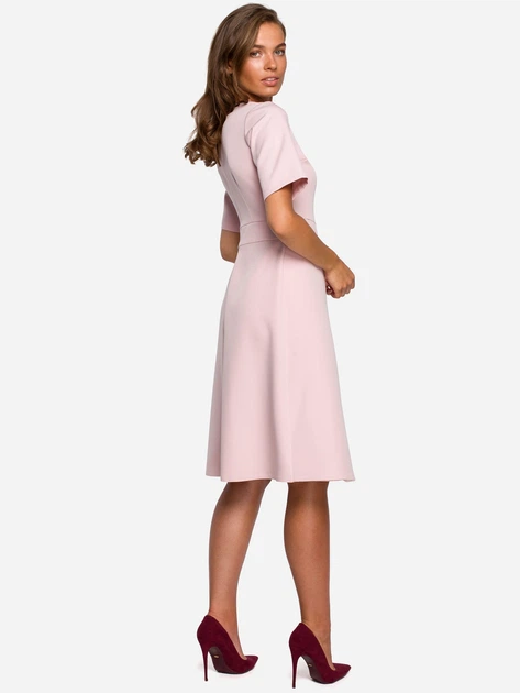 Sukienka trapezowa damska Stylove S240 235494 S Pudrowy Róż (5903068499586) - obraz 2