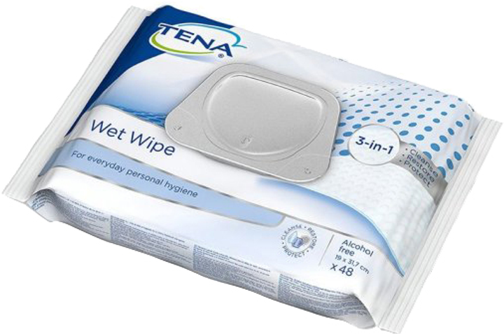 Вологі серветки Tena Wet Wipes 48 шт (7322541087665) - зображення 1