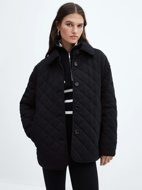 Куртка демисезонная удлиненная женская Mango French 57095981-56 L Темно ...