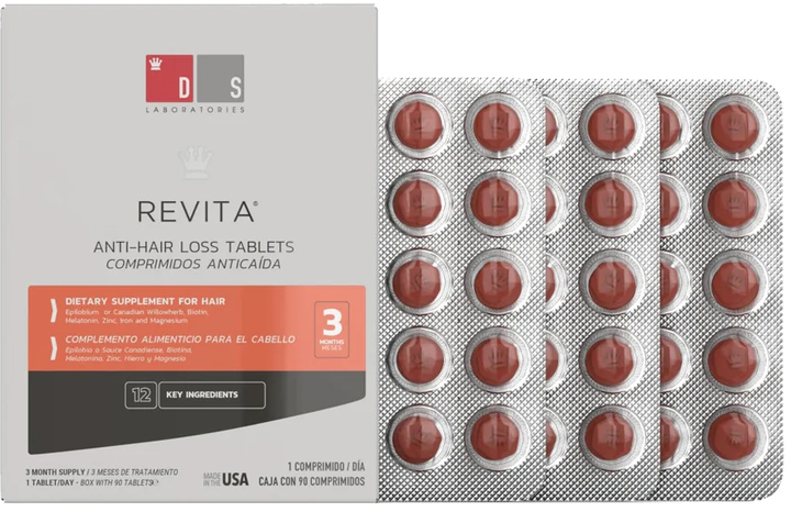 Вітаміни Revita Anticaida Таблеток Food Supplement or Hair для волосся 90 Таблеток (7009535809389) - зображення 1