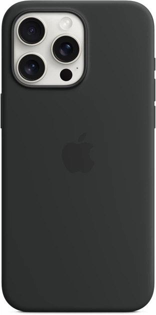 Панель Apple MagSafe Silicone Case для Apple iPhone 15 Pro Max Black (MT1M3) - зображення 3