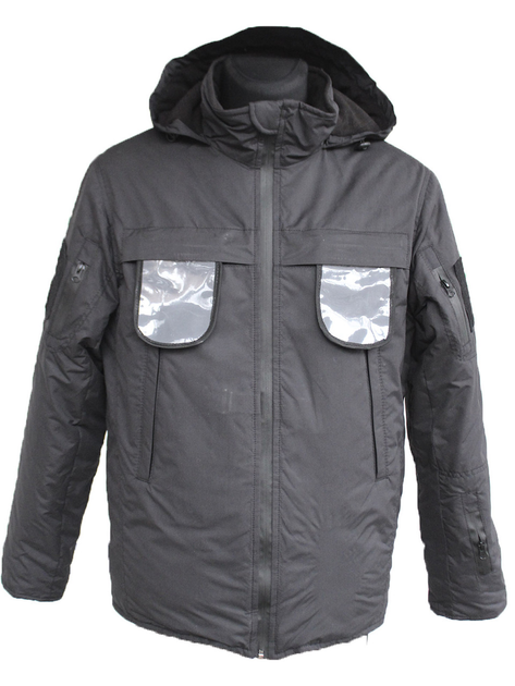 Куртка зимова тактика мембрана Pancer Protection чорна (48) - зображення 2