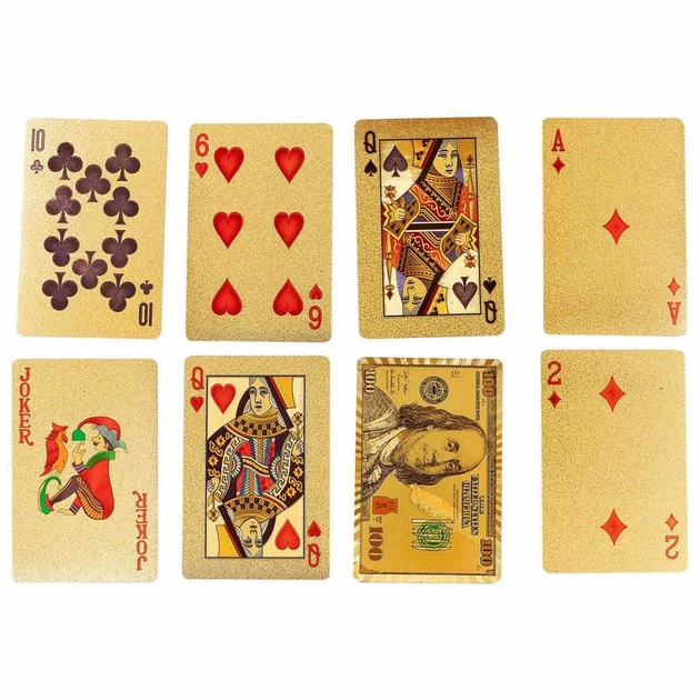 Гральні покерні пластикові SP-Sport Gold Poker Cards 4568 54 карти - зображення 3