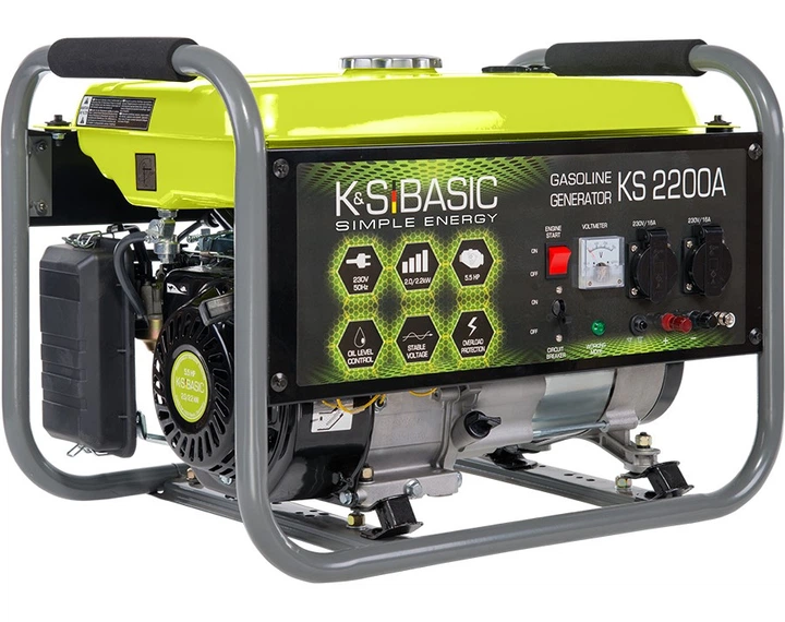 Генератор Könner & Söhnen бензиновий KSB 2200A, 230В, 2.0 кВт, ручний стартер, 33.2кг (KSB2200A) - Фото 2 Генератор Könner & Söhnen бензиновий KSB 2200A, 230В, 2.0 кВт, ручний стартер, 33.2кг (KSB2200A) - зображення 2