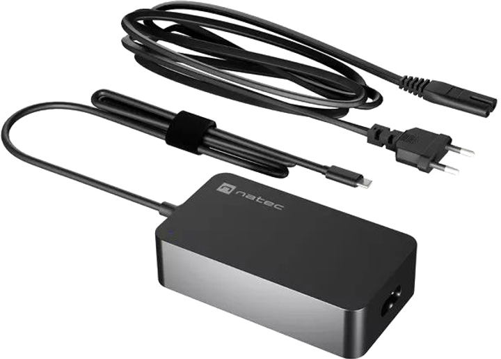 Zasilacz do laptopa Natec Grayling USB-C 65W do laptopów, tabletów, telefonów (NZU-2034) - obraz 1