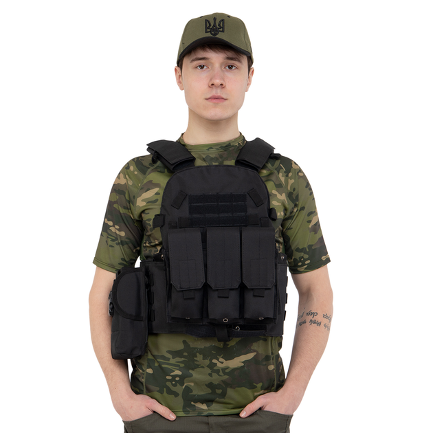 Разгрузочный жилет универсальный на 5 карманов Military Rangers ZK-9103 Цвет: Черный - изображение 2