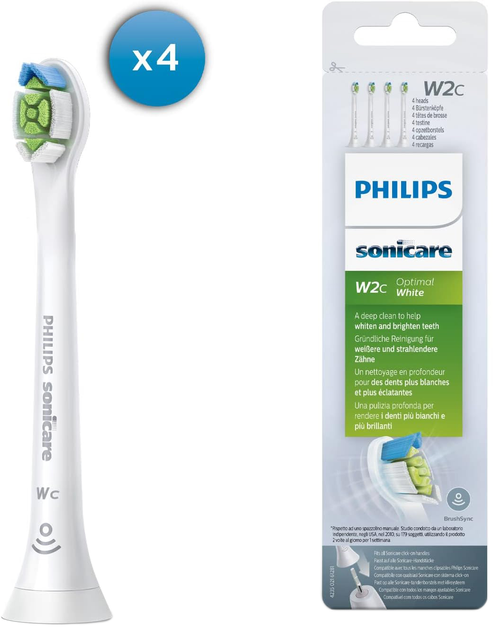Насадки для електричної зубної щітки Philips Sonicare W2c Optimal White Compact HX6074/27 (4 шт) - зображення 1