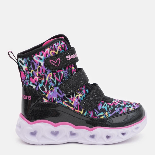 Дитячі зимові з підсвіткою черевики для дівчинки Skechers Heart