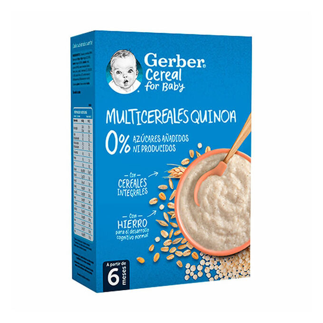 Дитяча вівсяна каша Gerber Multicereal Quinoa 0% 270 г (8445290168290) - зображення 1