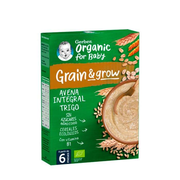 Kaszka owsiana dla dzieci Gerber Wholegrain Oatmeal and Wheat Porridge 250 g (7613287083883) - obraz 1