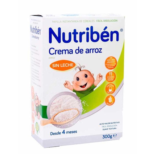 Дитяча рисова каша Nutribn Gluten Free Rice Cream 300 г (8430094056065) - зображення 1