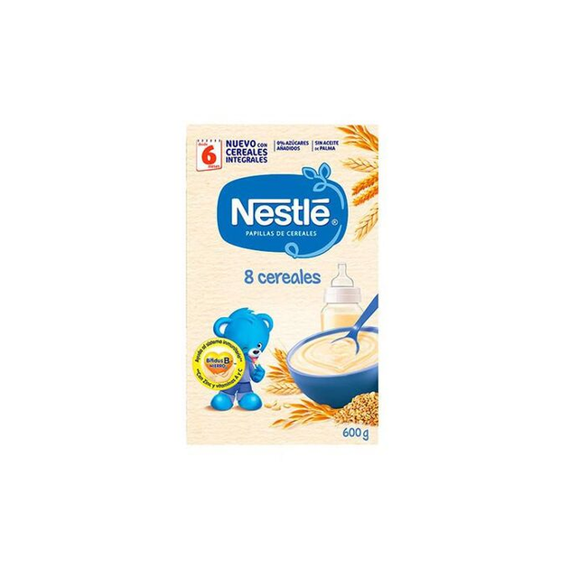 Kaszka wieloziarnista dla dzieci Nestle Nestl Porridge 8 Whole Grain Cereals With Bifidus 6 Months 600 g (8410100013275) - obraz 1