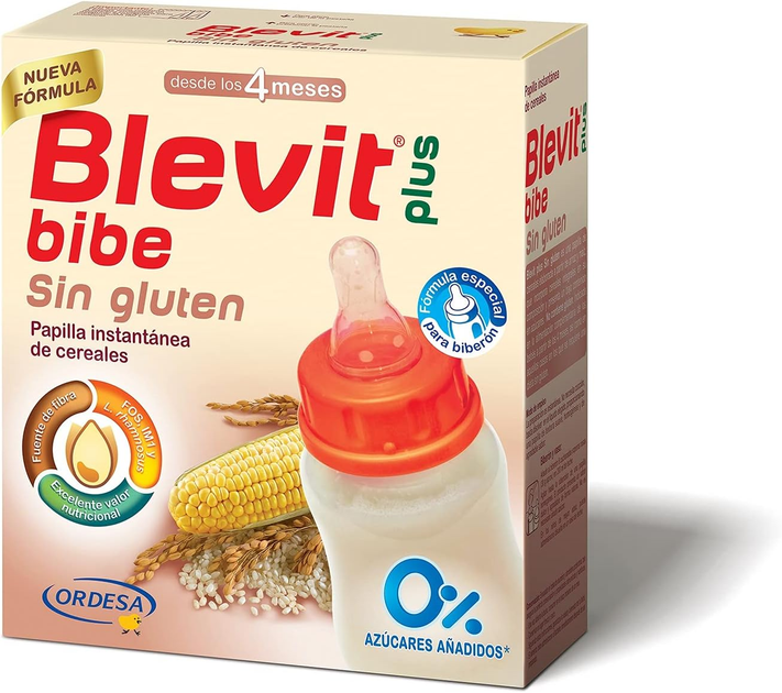 Kaszka wieloziarnista dla dzieci Ordesa Blevit Papilla Plus Bibe Without Gluten 600 g (8426594056186) - obraz 1