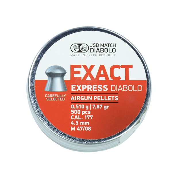 Кулі свинцеві JSB Exact Express Diabolo 4,52 мм 0,51 г 500 шт - зображення 1