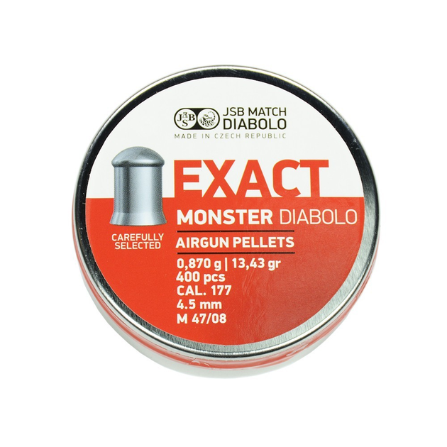 Пули свинцовые JSB Exact Monster Diabolo 4,52 мм 0,87 г 400 шт - изображение 1