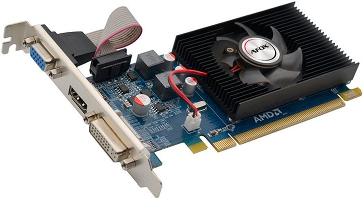 Karta graficzna AFOX PCI-Ex Radeon HD6450 1GB GDDR3 (64bit) (625/1066) (1 x DVI-D, 1 x HDMI, 1 x VGA) (AF6450-1024D3L9) - obraz 3