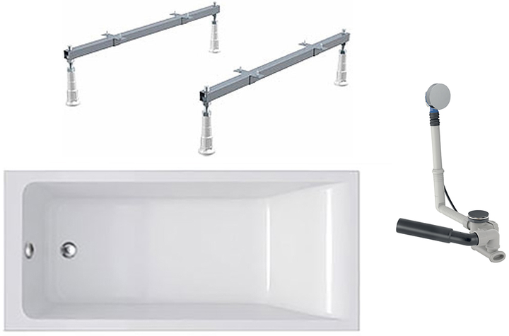 Ванна акриловая KOLO Supero 170x70 (5343000) с ножками SN14 + сифон ...