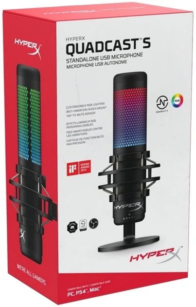 HyperX QuadCast S スタンドアロンマイク 519P0AA 81KbNMdoVYL._AC_UF894,