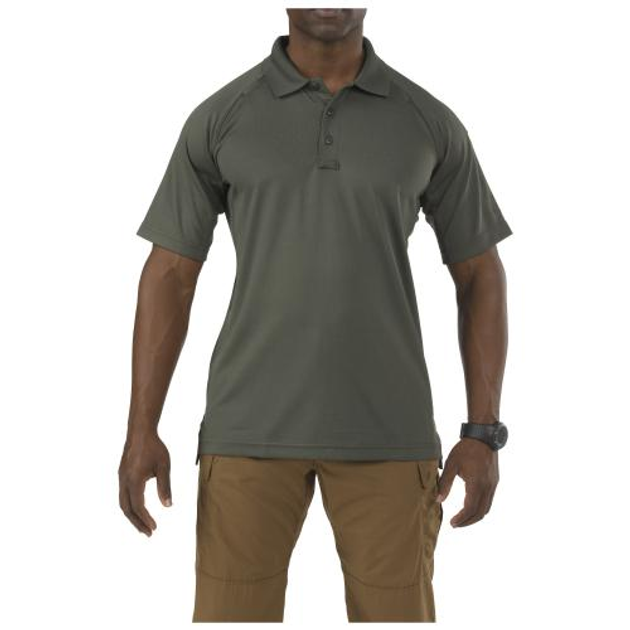 Футболка поло тактична з коротким рукавом 5.11 Tactical Performance Polo - Short Sleeve, Synthetic Knit TDU Green S - изображение 1
