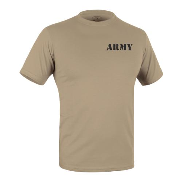 Футболка з малюнком Army Logo Tan #499 XL - зображення 1