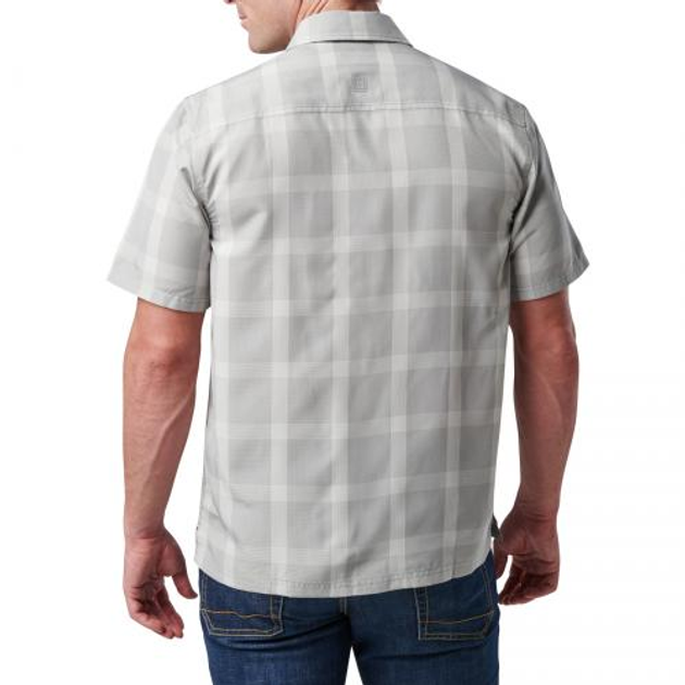 Сорочка тактична 5.11 Tactical Nate Short Sleeve Shirt Titan Grey Plaid 2XL - зображення 2