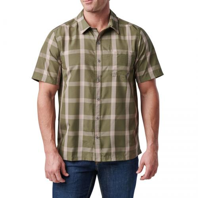 Сорочка тактична 5.11 Tactical Nate Short Sleeve Shirt Sage Green Plaid M - изображение 1