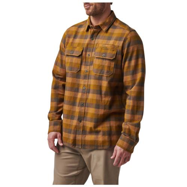 Сорочка тактична 5.11 Tactical Lester Long Sleeve Shirt Brown Duck Plaid XL - зображення 2