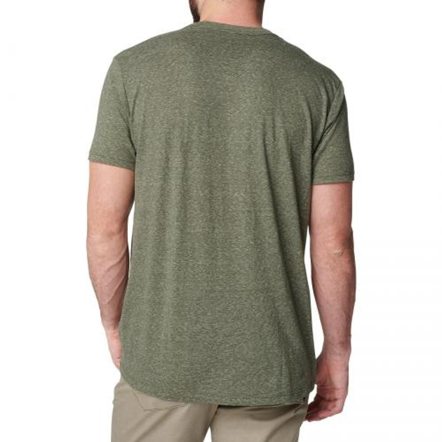 Футболка з малюнком 5.11 Tactical Triblend Legacy Short Sleeve Tee Military Green Heather S - зображення 2