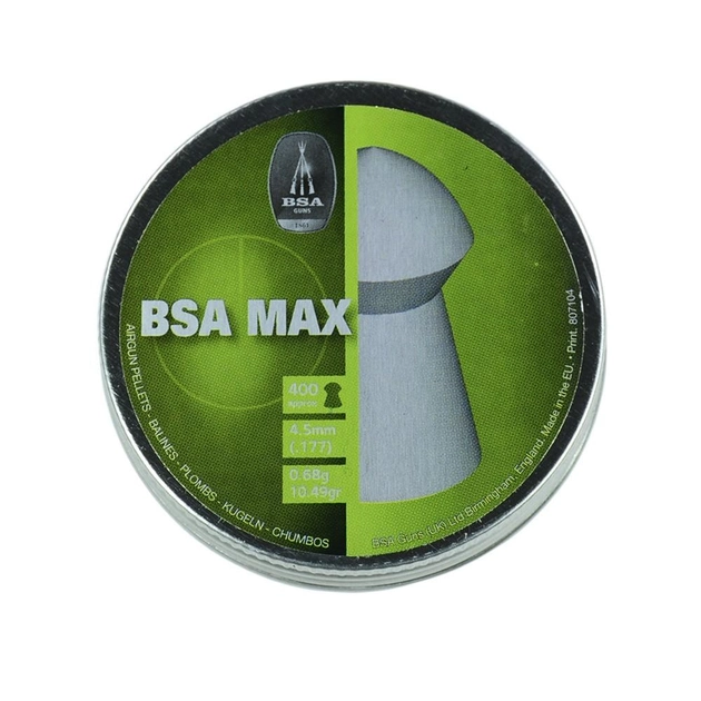 Пули свинцовые BSA Max 0,68 г 400 шт - изображение 1
