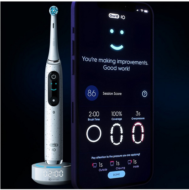 Szczoteczka elektryczna do zębów Oral-B iO Series 10 Stardust White (4210201434658) - obraz 3