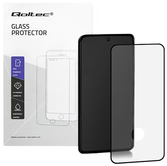 Захисне скло Qoltec Premium для Samsung Galaxy S20 Transparent/Black (5901878521411) - зображення 1