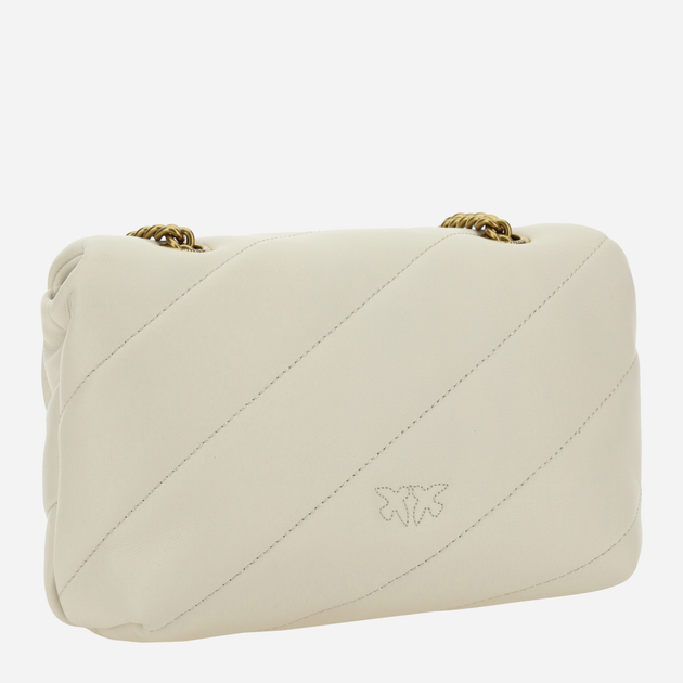 Torebka na ramię damska skórzana Pinko Love Mini Puff Shoulder Bag 100039A0F2 Biała (8055209866348) - obraz 3