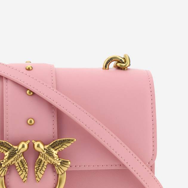 Сумка крос-боді жіноча шкіряна Pinko Love One Mini Shoulder Bag 100059A0F1 Ніжно-рожева (8057769070807) - зображення 3